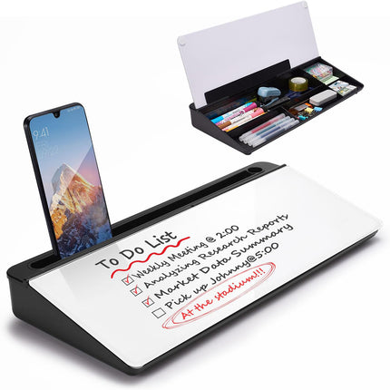 صندوق مكتبي مع لوح ملاحظات قابل للمسح و حامل للموبايل CLIPBOARD Office Organizer
