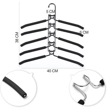 علاقة ملابس معدنية متعددة الطبقات موفرة للمساحة 3667