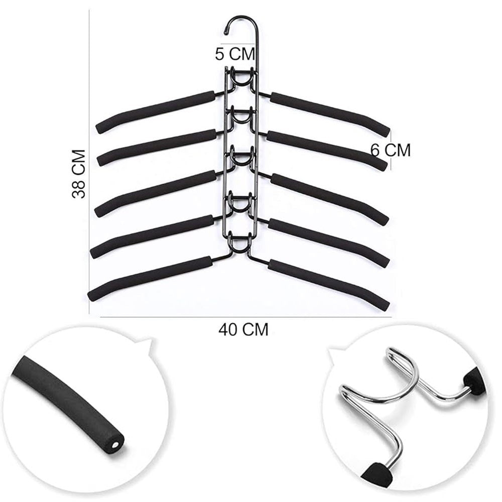 علاقة ملابس معدنية متعددة الطبقات موفرة للمساحة 3667