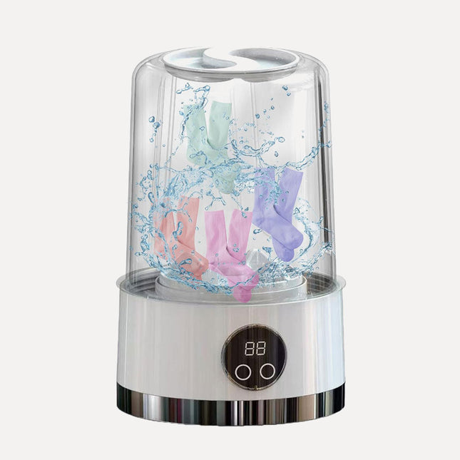 غسالة ملابس صغيرة محمولة شحن MINI WASHING MACHINE HP-908 