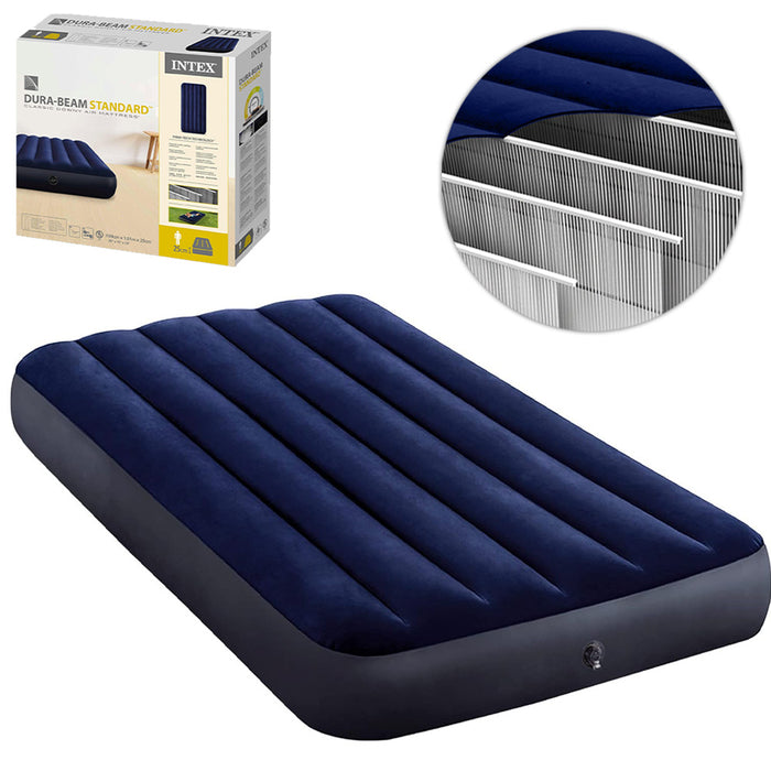 فرشة هوائية قابلة للنفخ (مفرد) intex Dura-Beam Classic Downy Air mattress  أدوات منزلية