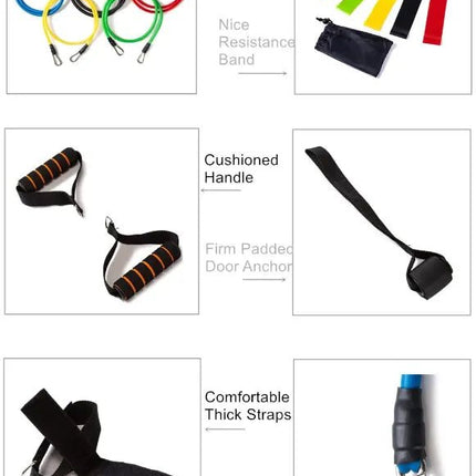 أحبال مقاومة مرنة للرياضة strength training elastic bands 2343