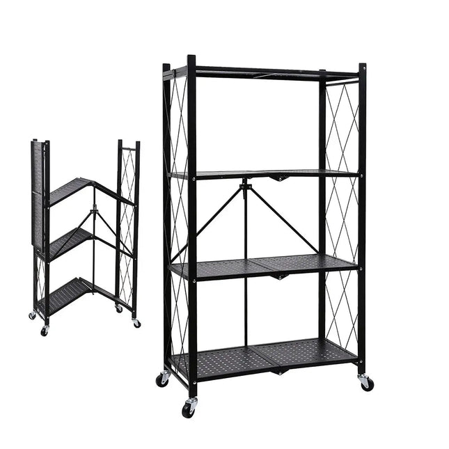 ارفف معدنية قابلة للطي 4 طبقات 4 - Shelf Mild Steel Folding Storage Rack 2627