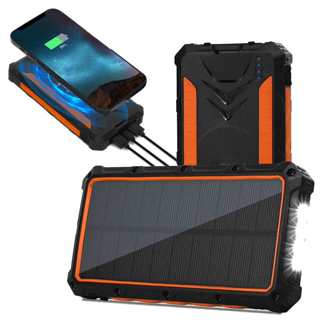 باور بانك شمسي 36000mAh مع كشاف LED Solar Power Bank