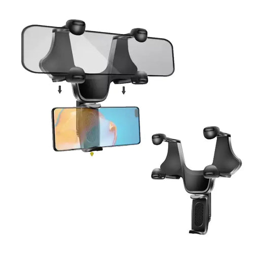 ستاند هاتف يعلق على مرآة السيارة Universal Car Rear View Mirror Mount -  