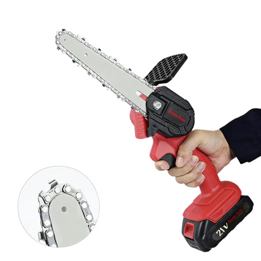 منشار لقص وتقليم الشجر يعمل بالبطارية V21 6inch Mini Electric Chainsaw -  