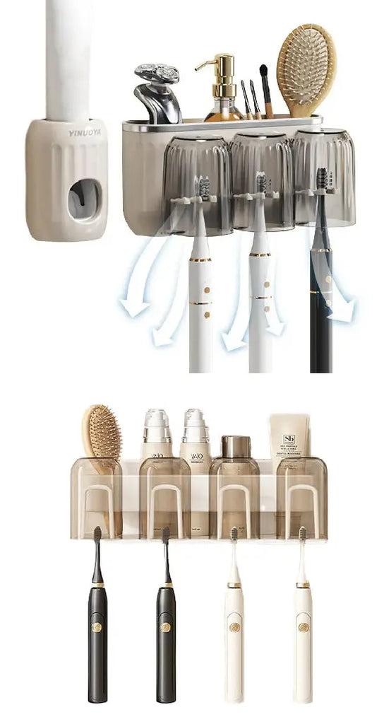 حامل فرشاة الأسنان ثلاثي / حامل فرشاة الأسنان رباعي -  