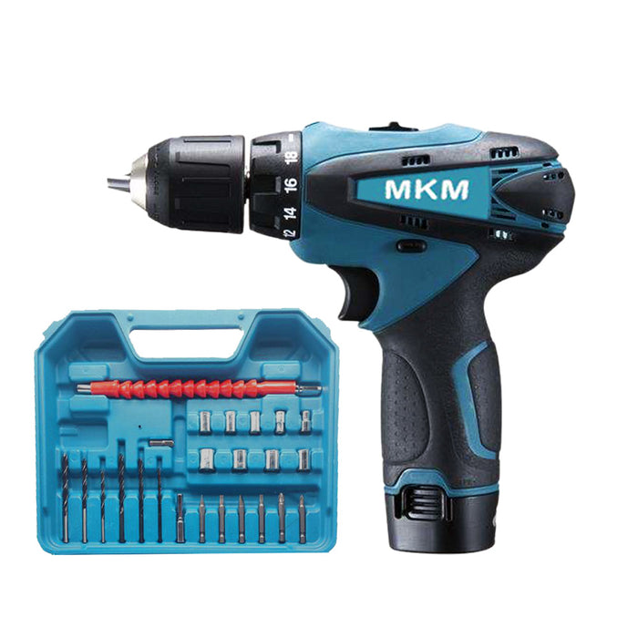 دريل شحن مع بطاريتين و عدة 24 فولت MKM Cordless Drill 24V  عدد صناعية وصيانة