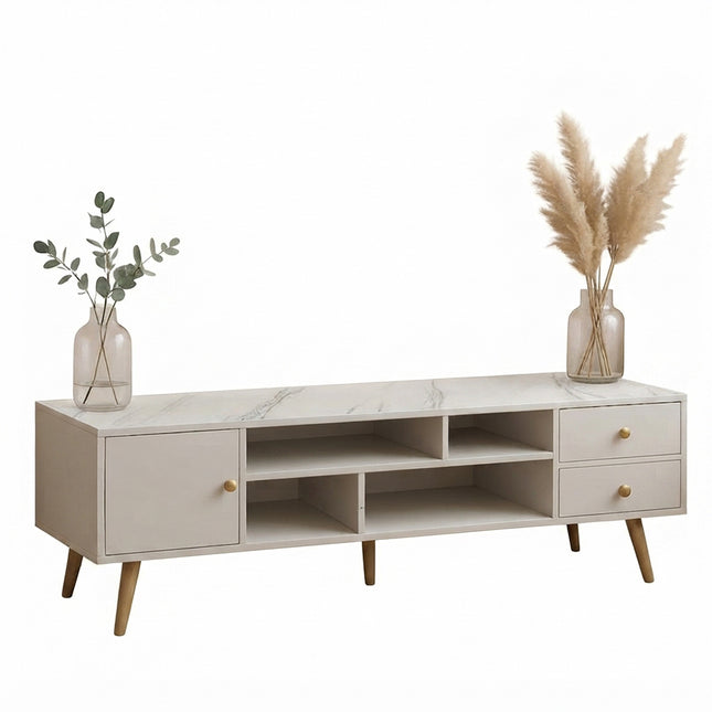 طاولة تلفاز برفوف واماكن تخزين TV Stand With Shelves