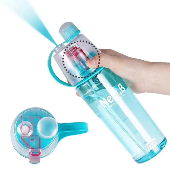 مطرة رياضة مع سبراي ماء رش 600 مل New. B Sports Plastic Spray Water Bottle -  مستلزمات رياضية