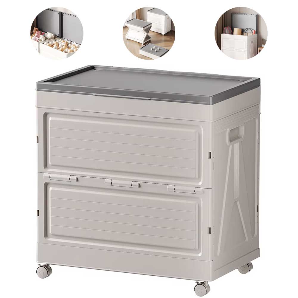 صندوق تخزين قابل للطي بعجلات وسعة تخزين كبيرة Foldable Storage Box With Wheels And Large Storage Capacity