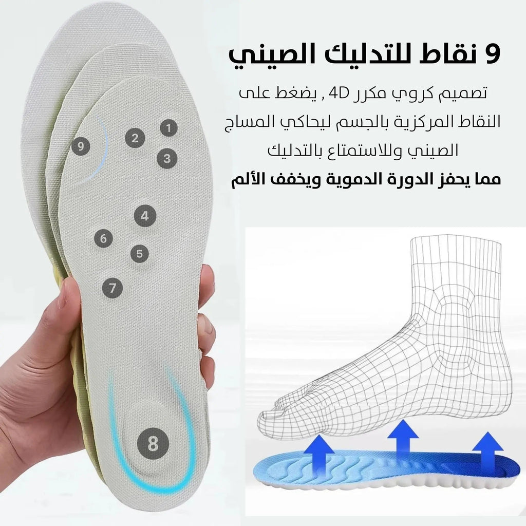 ضبان للأحذية طبي معالج للألم والتعرق 4D Latex Sport Insoles Super Soft High Elasticity 2961