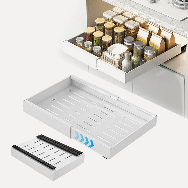 درج قابل للتكبير ومنزلق على سكة معدنية Pull-out Kitchen Drawer  أدوات مطبخ
