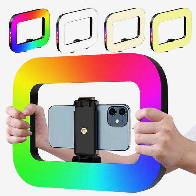 إضاءة حلقية للتصوير أبيض + ملون RGB Ring Fill Light