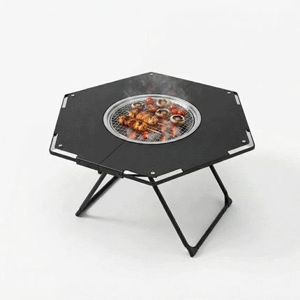 طاولة شوي قابلة للطي FOLDING BARBECUE TABLE