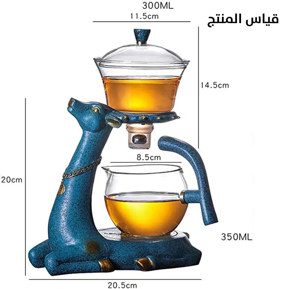 إبريق زجاجي للأعشاب والشاي Bottom Tap Tea Aesthetic Deer Shaped 2169