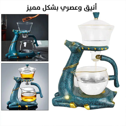 إبريق زجاجي للأعشاب والشاي Bottom Tap Tea Aesthetic Deer Shaped 2169