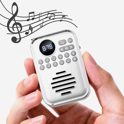 سبيكر صغير بلوتوث مع راديو بمشبك تثبيت MINI PORTABLE RADIO