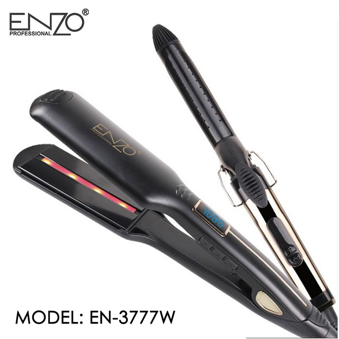 مملس للشعر بقوة 1080 +فير مموج للشعر بقوة 1080 ENZO MODEL: EN-3777W  أدوات منزلية