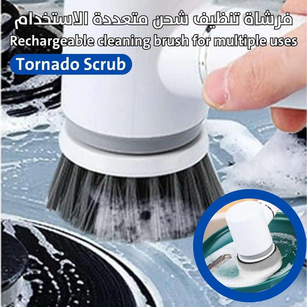 فرشاة تنظيف شحن متعددة الاستخدام Tornado Scrub Rechargeable cleaning brush for multiple uses 2966