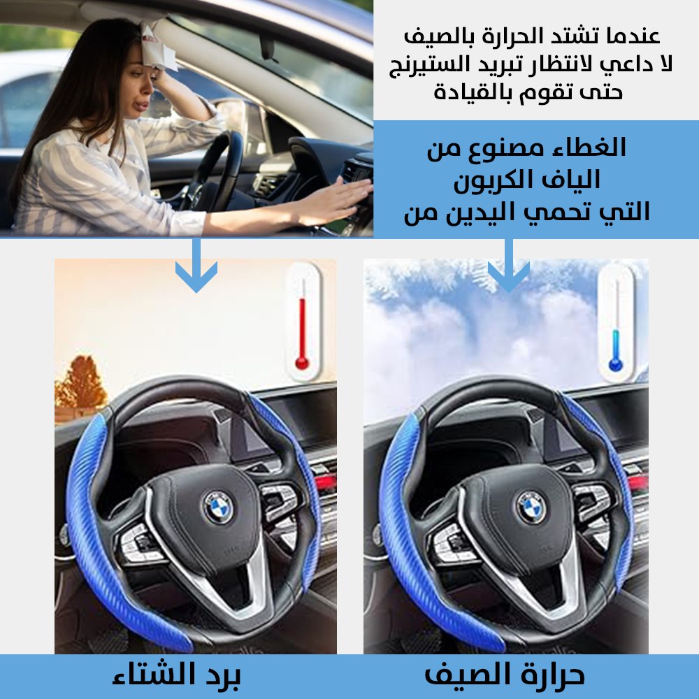 غطاء الستيرنج من ألياف الكربون  مستلزمات واكسسوارات السيارة