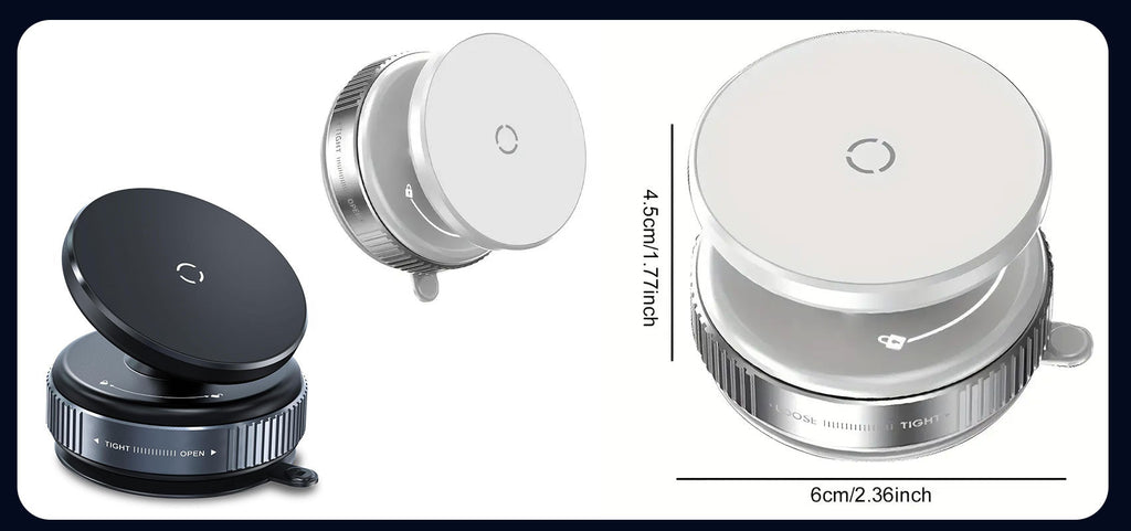 حامل موبايل سوبر مغناطيسي حرالحركة تلتصق بسحب الهواء Vacuum Suction Magnetic Bracket  إكسسوارات تقنية