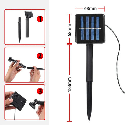 حبل إضاءات ليد يعمل على الطاقة الشمسية 2872