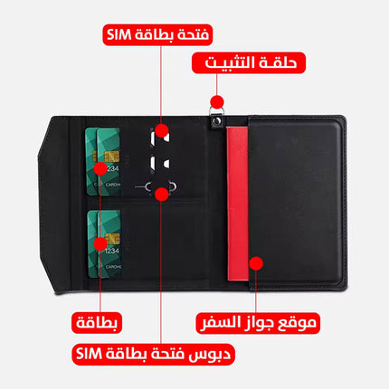 حقيبة بطاقات جواز السفر متعددة الوظائف Multi-functional Passport Card Holder  إكسسوارات أزياء