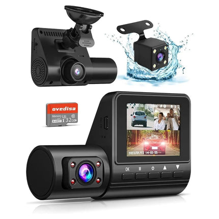 كاميرا تسجيل للسيارة أمامية داخلية وخلفية Car Camera Video Recorder 1080P 2938