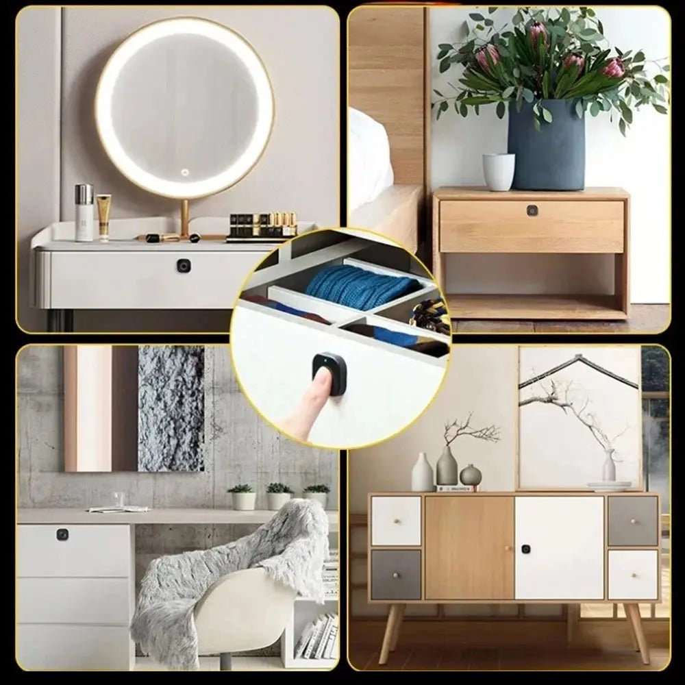 قفل الكتروني يعمل بالبصمة للخزائن والادراج Fingerprint lock for cabinets and drawers 2918