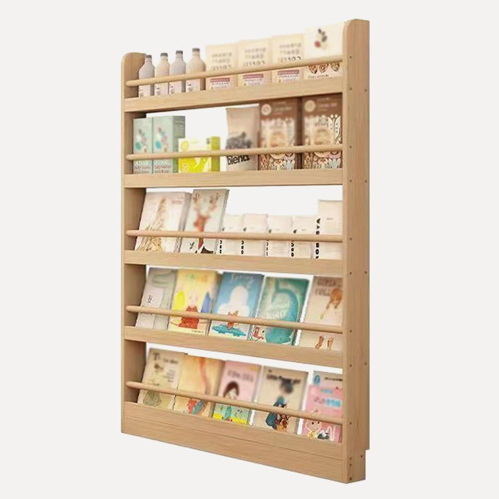 خزانة كتب حائطية من 6 طبقات Wall Bookcase  أثاث منزلي