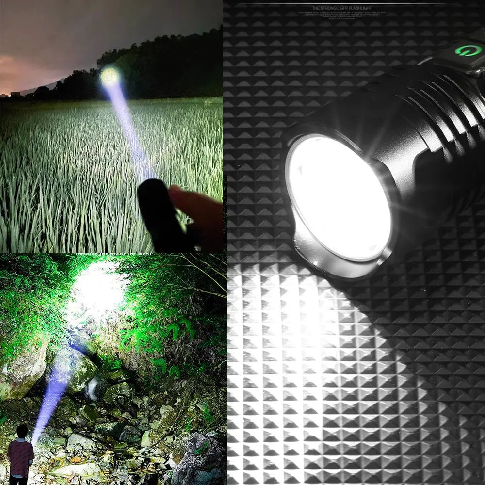 كشاف لوكس بعيد المدى يعمل بالشحن Ultra flashlight p100 led 2596