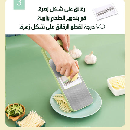 قطاعة ومبشرة ستانلس مع قطعة أمان Stainless Steel Slicer And Grater  أدوات مطبخ