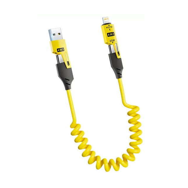 كيبل شحن سريع 4 في 1 4 in 1 Spring Fast Charging Cable, 65W  إكسسوارات تقنية