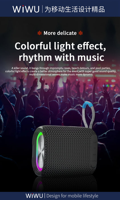 WiWU Thunder Wireless Speaker Portable Premium Audio Speaker  Wireless Speaker