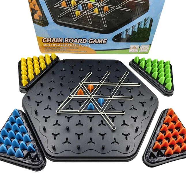 لعبة المثلثات المغلقة العائلية CHAIN GAME MULTIPLAYER PUZZLE GAME  ألعاب تعليمية