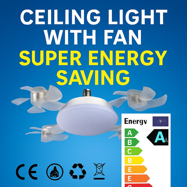 لمبة مع أربعة مراوح بريموت كنترول  إضاءة منزلية