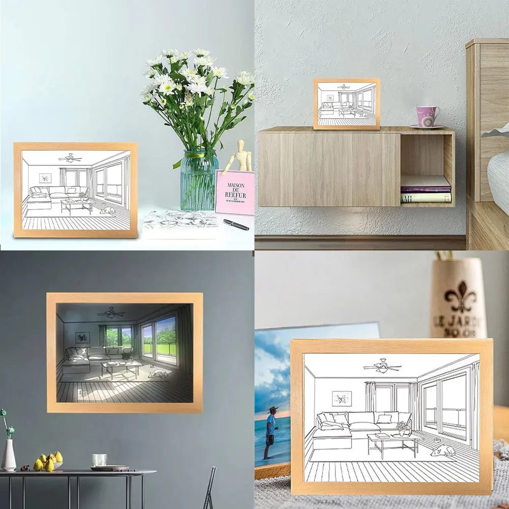 لوحة مضيئة ليد لديكور المنزل يعمل بمدخل ( Light Painting LED Art (USB 2754