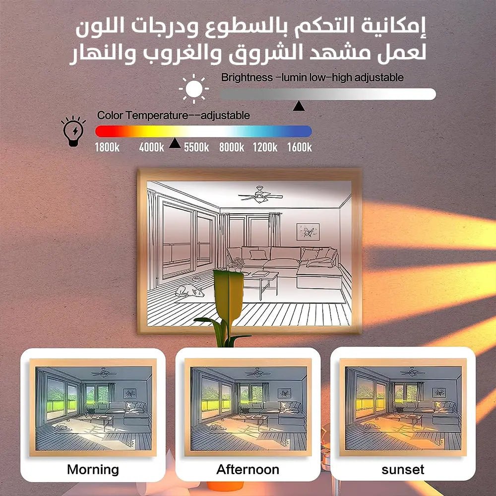 لوحة مضيئة ليد لديكور المنزل يعمل بمدخل ( Light Painting LED Art (USB 2754