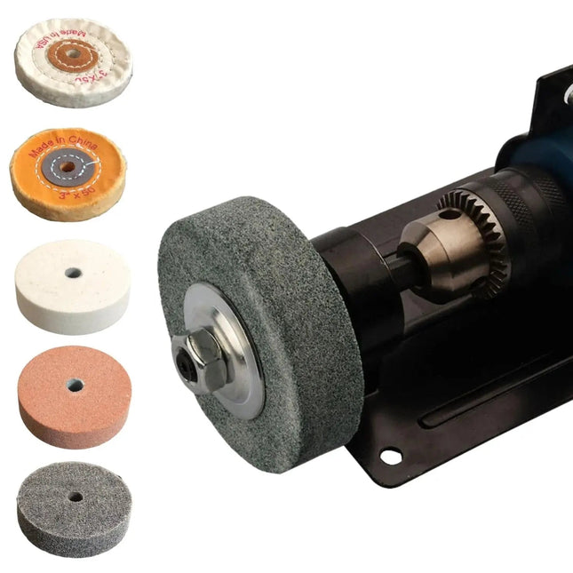 مجموعة تلميع وصقل بقاعدة ومحول للدرل Buffing Polishing Set with Drill Adapter 3018