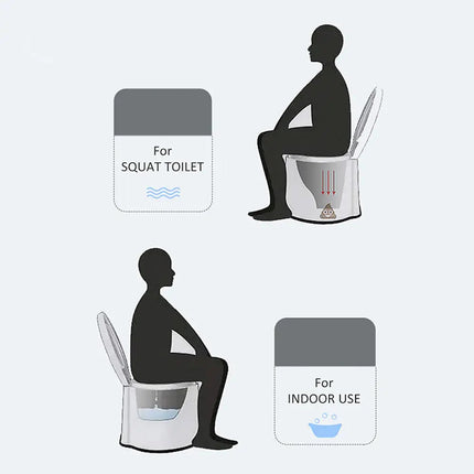 مقعد مرحاض لكبار السن متعدد الإستخدام Portable Toilet seat for elderly and camping 2182