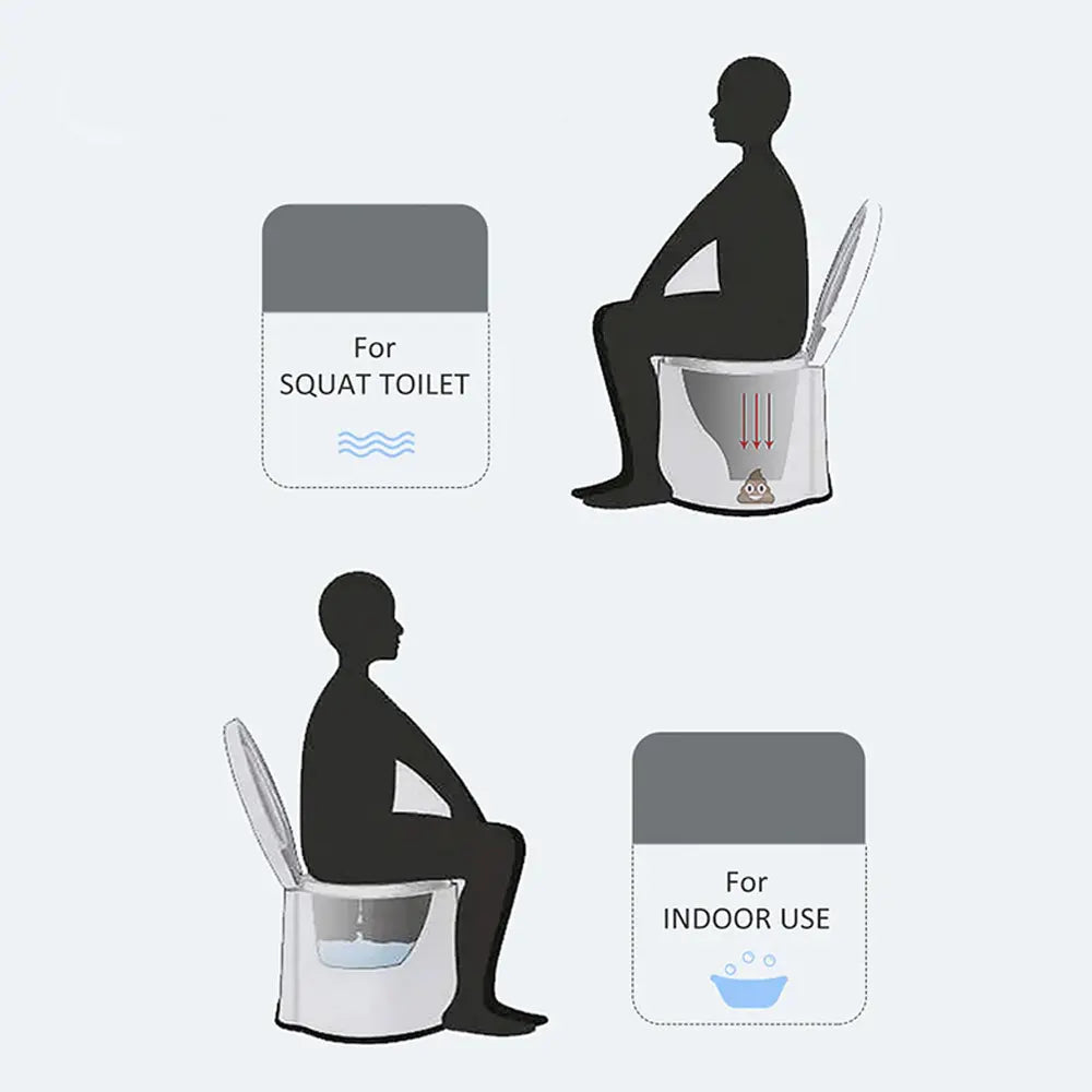 مقعد مرحاض لكبار السن متعدد الإستخدام Portable Toilet seat for elderly and camping 2182
