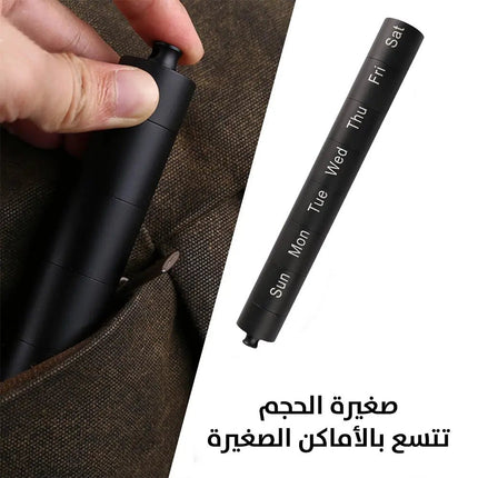 منظم أدوية وفيتامين يومي أسطواني الشكل Portable aluminum alloy medicne 2599