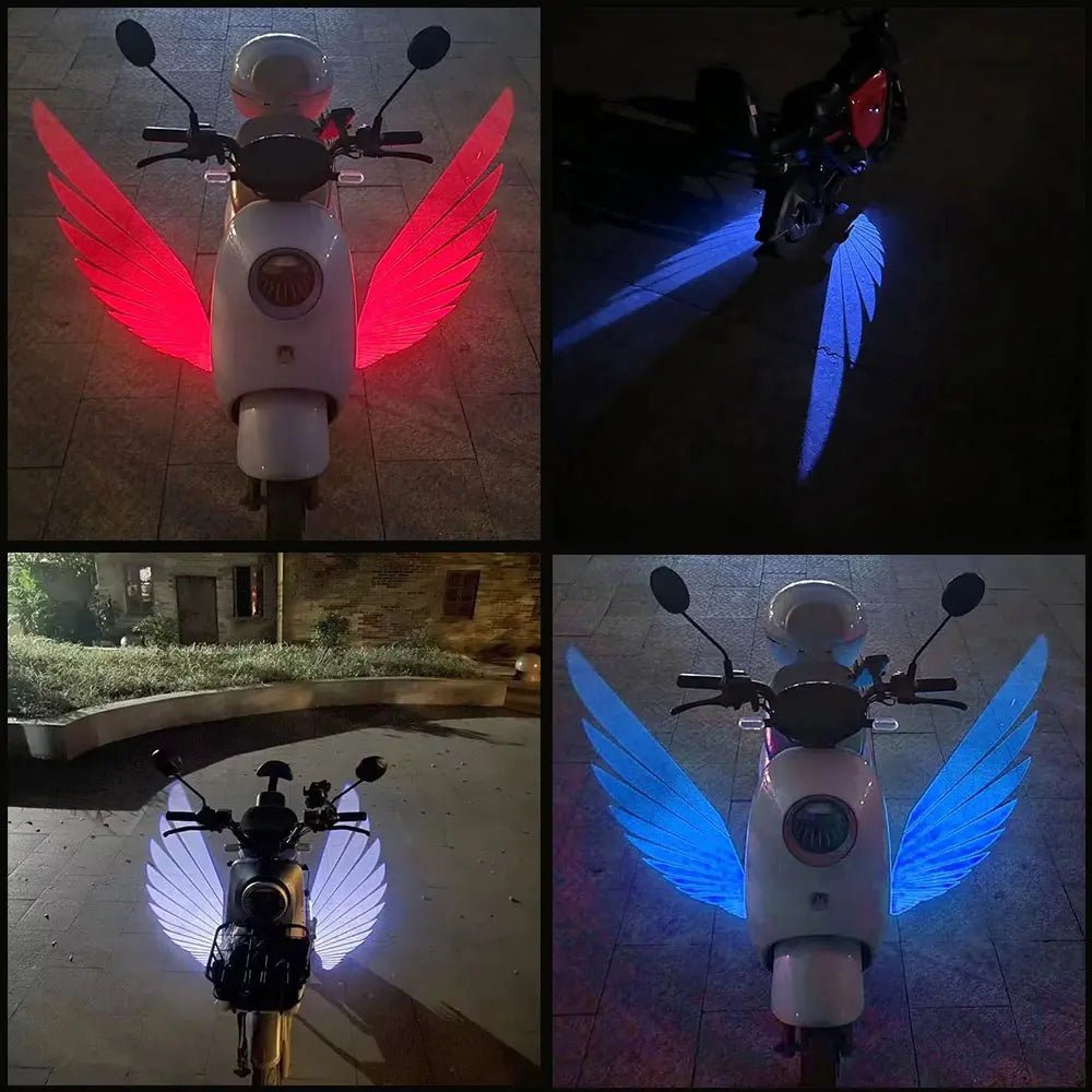 motorcycle lamp اضواء بروجيكتور شكل جناحين للدراجة النارية 3423