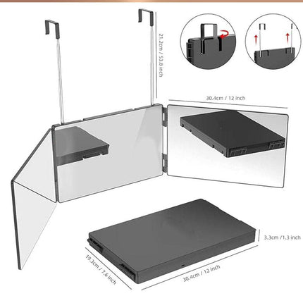 مرأة ثلاثية الاتجاهات قابلة للطي و التعليق FOLDING 3 SIDES MIRROR  ديكور منزلي