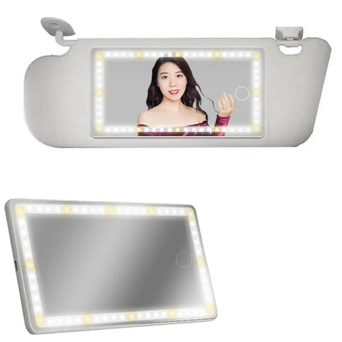 مرآة مضيئة لسيارتك تعمل باللمس LED touch car mirror