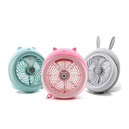 مروحة صغيرة للمكتب تعمل بالشحن Rechargeable Humidifier mini fan 2177