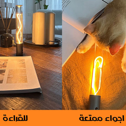 مصباح بحبل مضيء متغيير التشكيل وقابل للتعليق شحن RECHARGEABLE LAMP WALL LIGHT  إضاءة منزلية