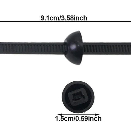 مشبك كوابل مزودة بمسمار و حزقة Nylon Universal Cable Tie Buckle 6109