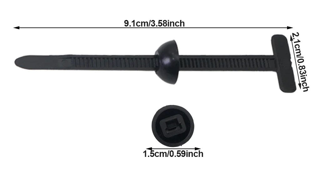 مشبك كوابل مزودة بمسمار و حزقة Nylon Universal Cable Tie Buckle 6109